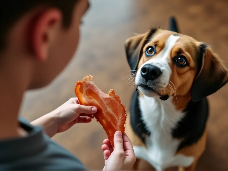can dogs eat bacon cooked