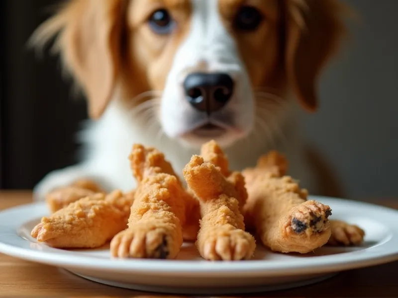 can dogs eat chicken feet with nails