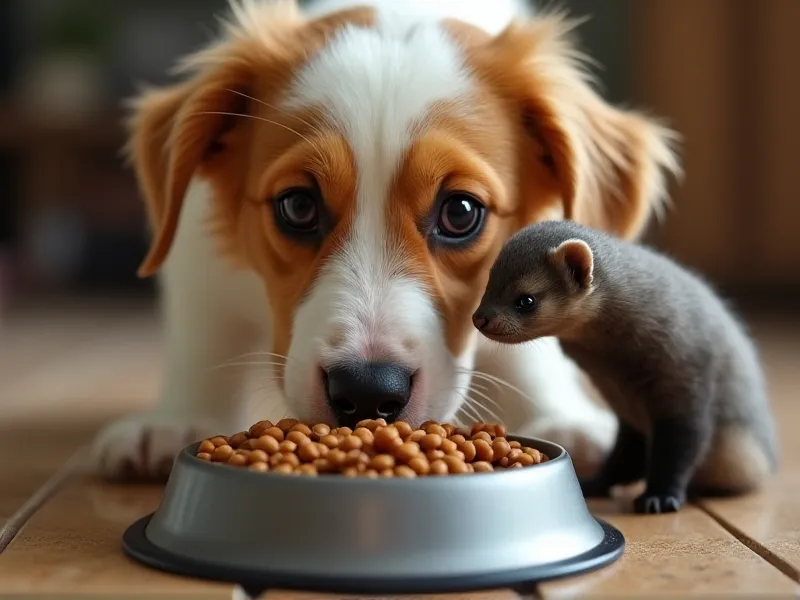 can dogs eat ferret food